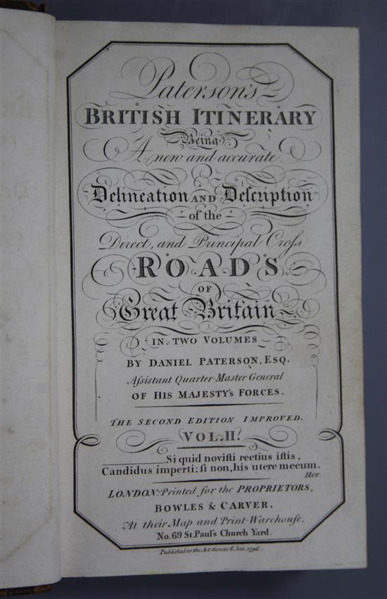 Paterson, Daniel - British Itinerary, being a New and Accurate Delineation ..., vol 2 only, 2nd edition, 8vo, calf,